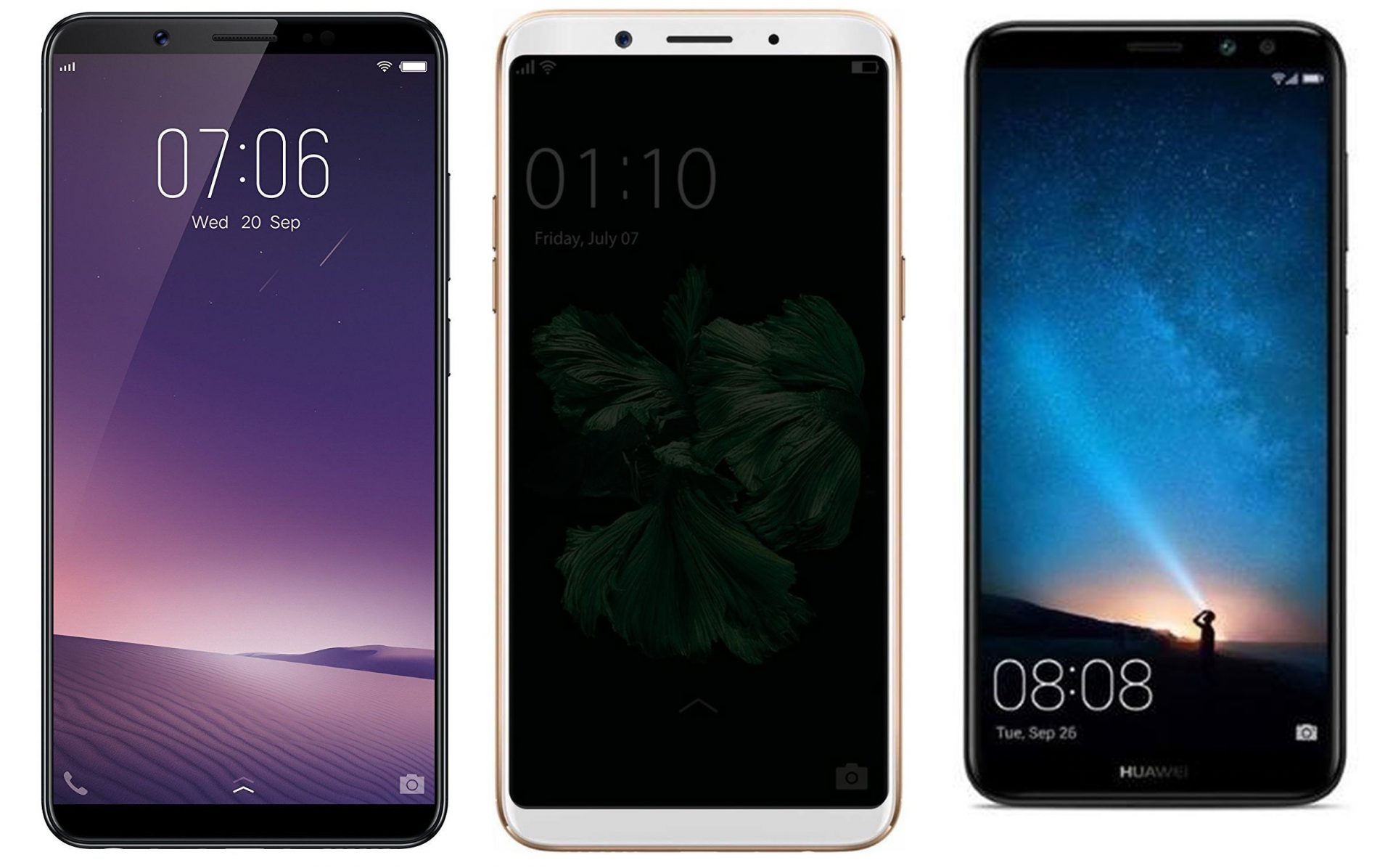 Vivo V7 Plus vs Oppo F5 vs Honor 9i: Price in India, Specification and