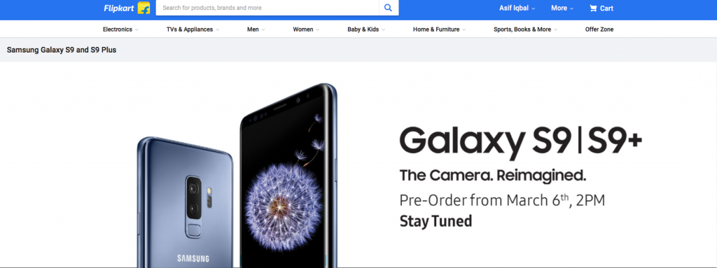 samsung galaxy s9 plus flipkart