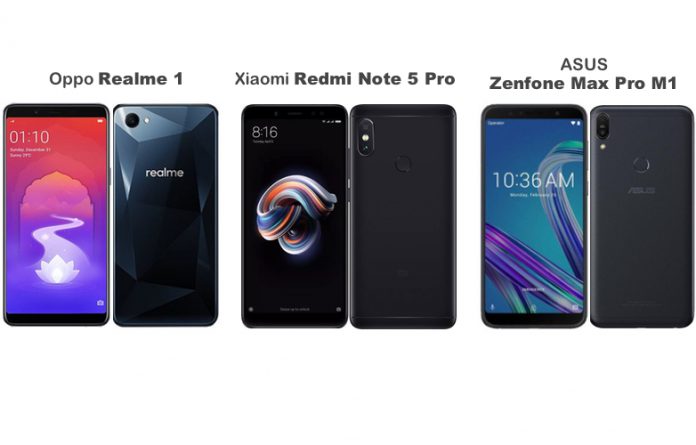 Oppo Realme 1 vs Redmi Note 5 Pro vs Asus Zenfone Max Pro M1: Price in India, Features