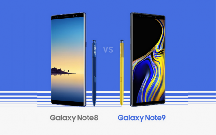 Galaxy Note 9 vs Galaxy Note 8 696x435