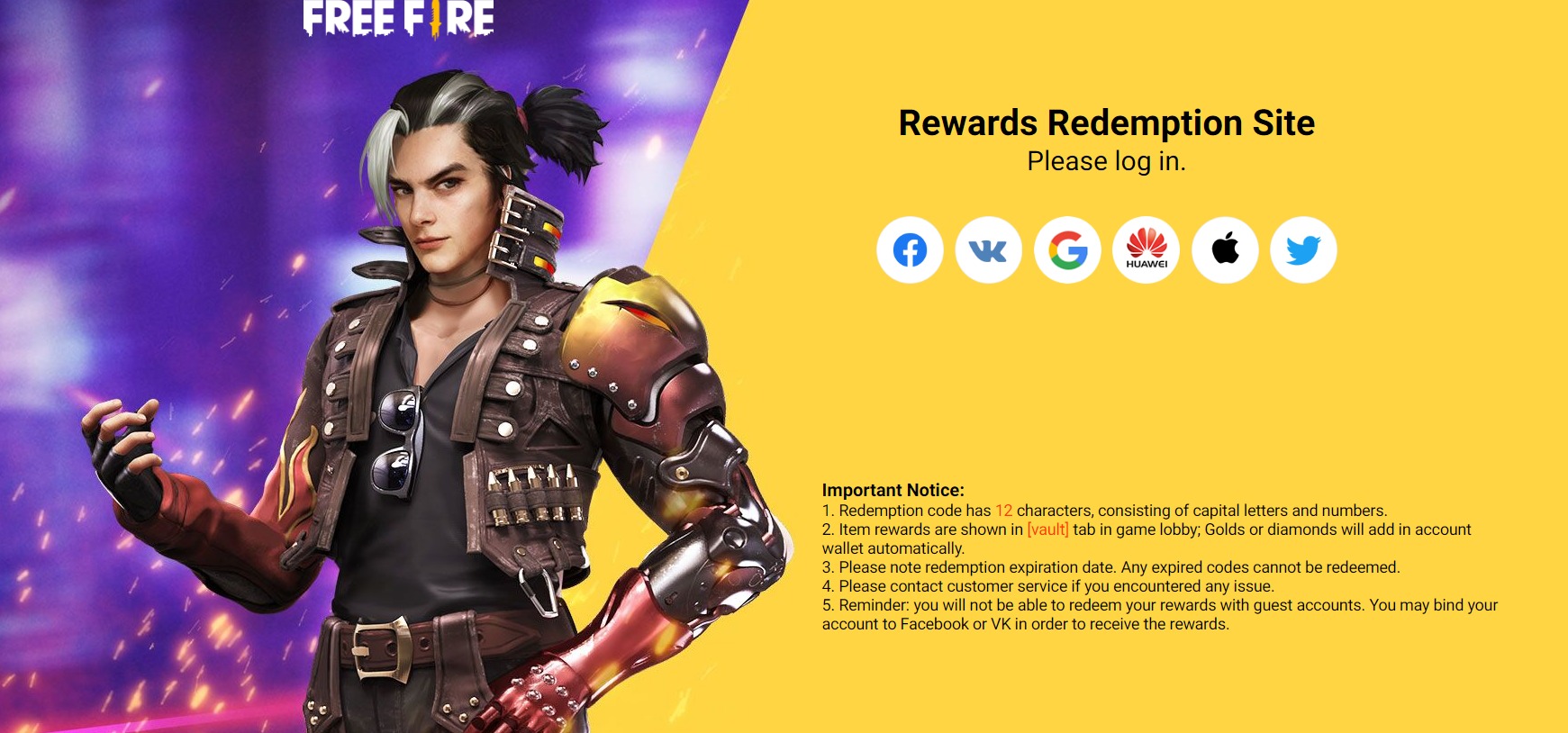 Free Fire Rewards