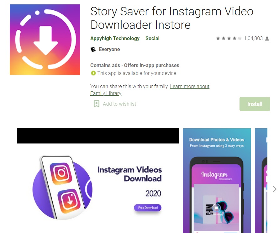 Story Saver Android App