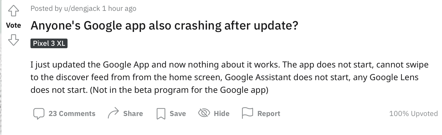 google chrome app crashing